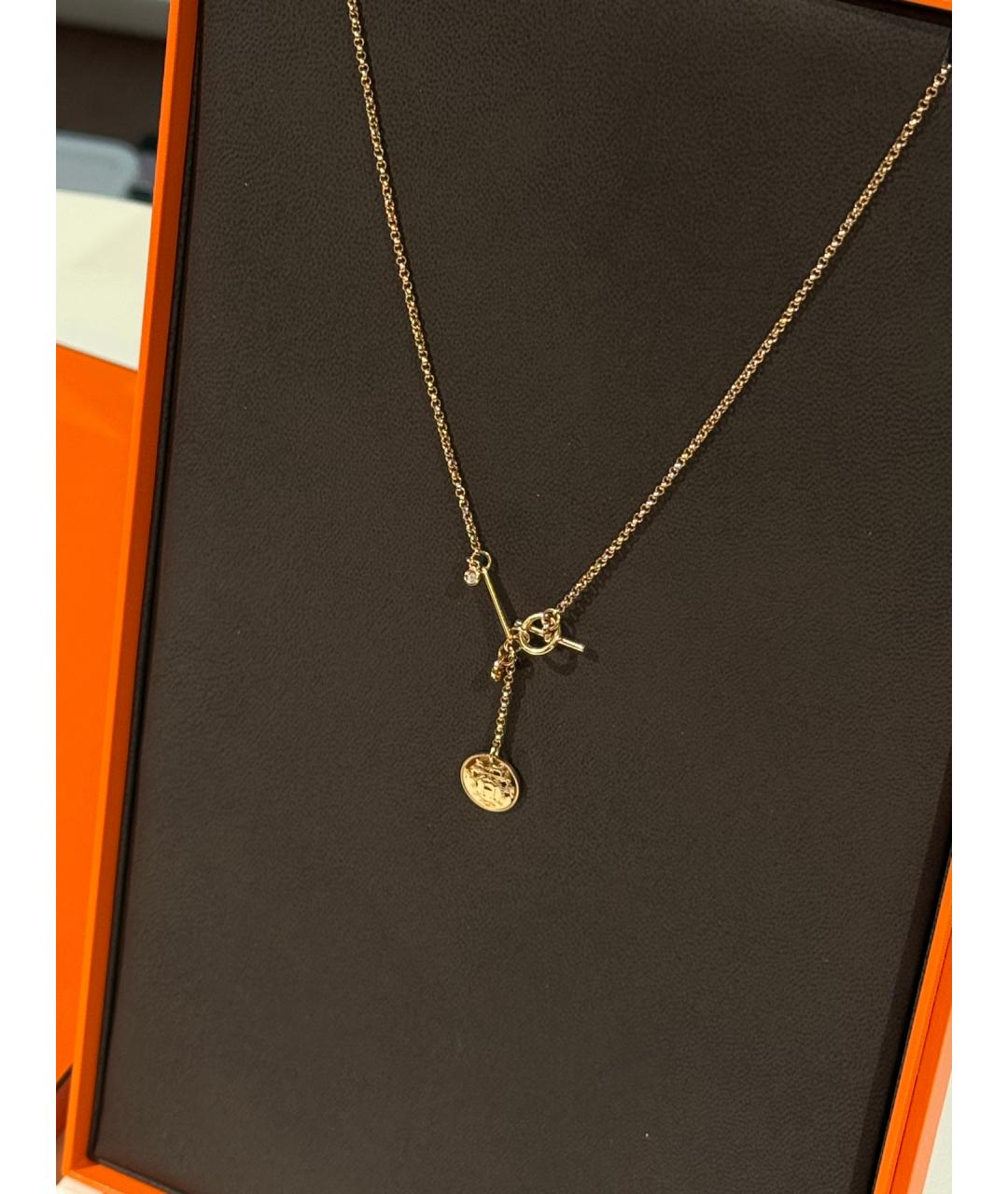 HERMES Золотое колье из розового золота, фото 3