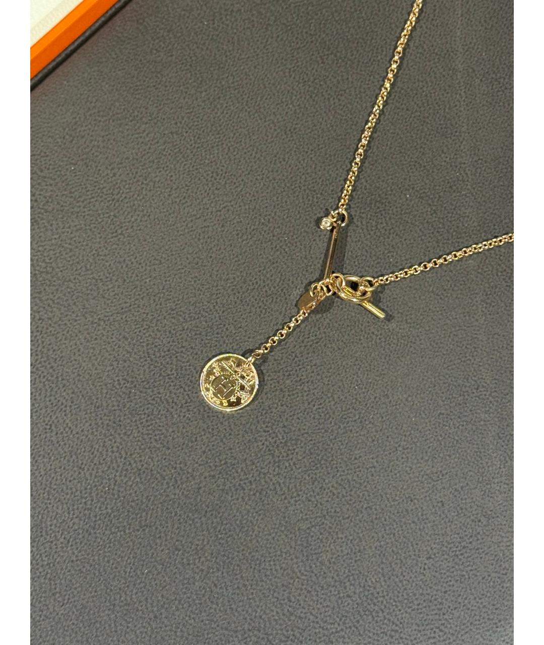 HERMES Золотое колье из розового золота, фото 2