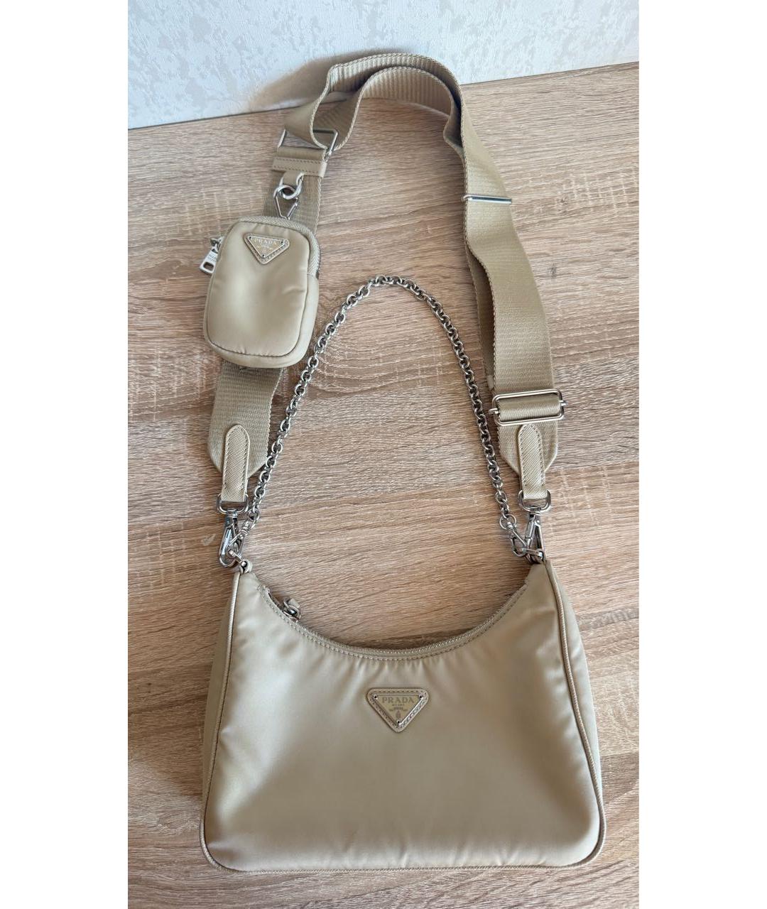 PRADA Бежевая сумка через плечо, фото 9