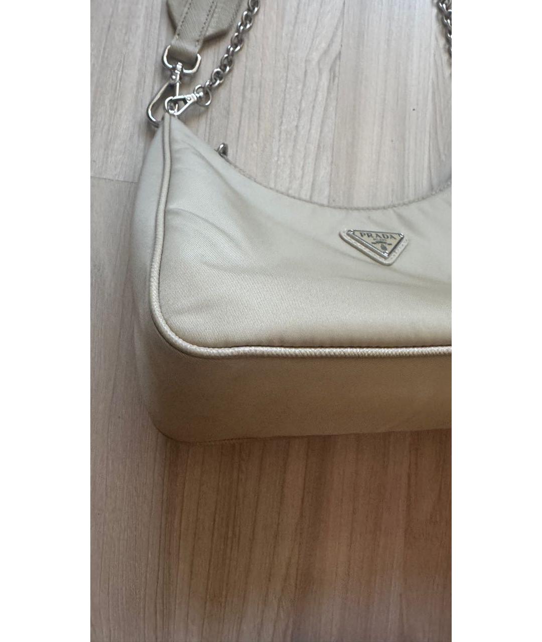 PRADA Бежевая сумка через плечо, фото 4