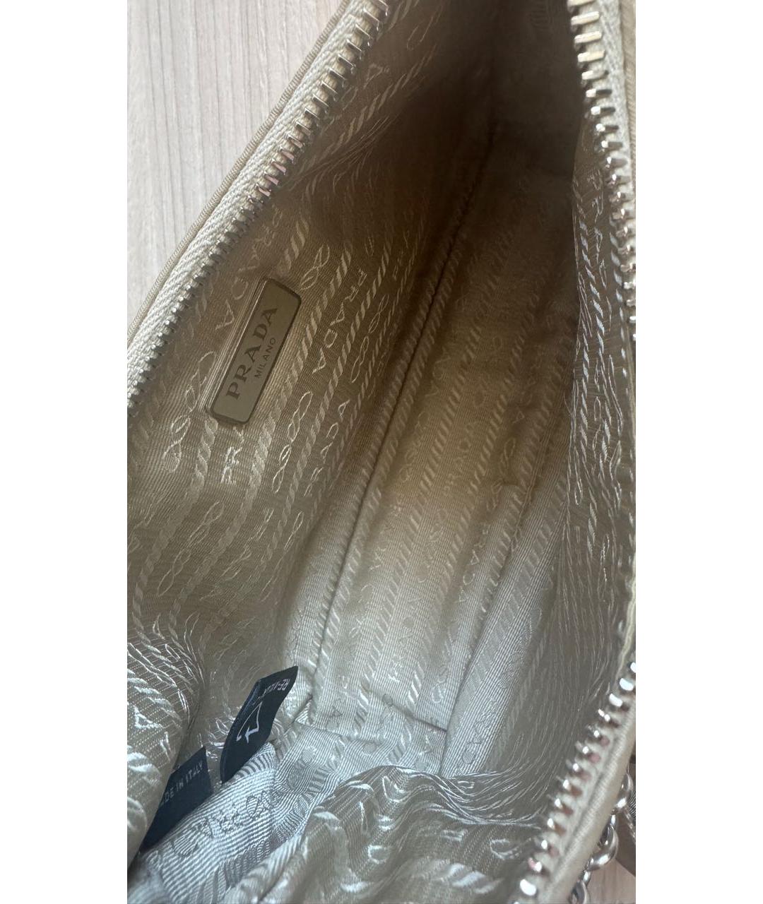 PRADA Бежевая сумка через плечо, фото 7