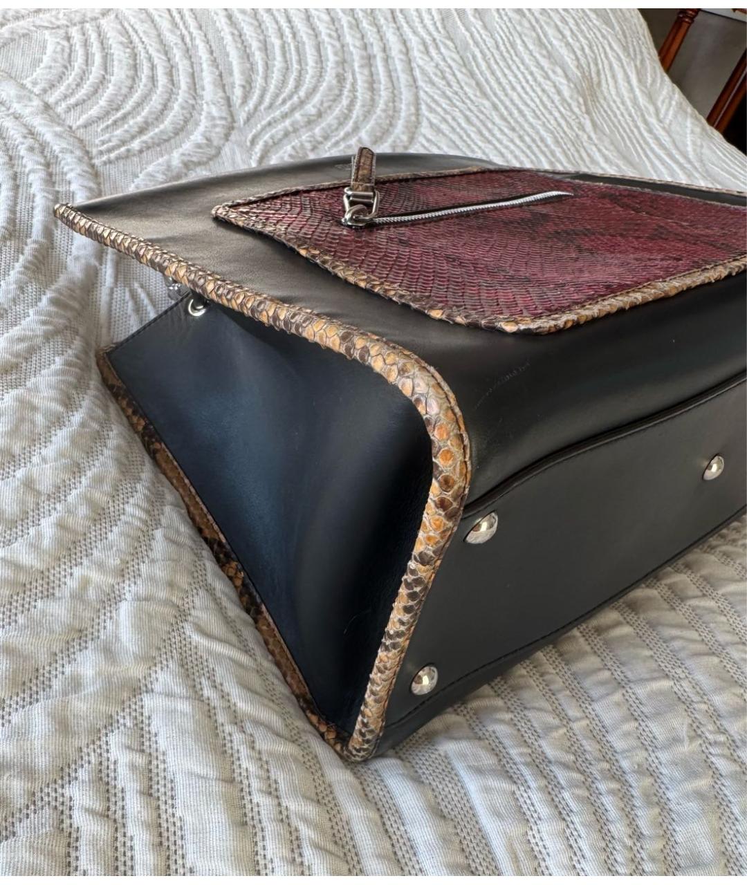 FENDI Черная кожаная сумка через плечо, фото 7