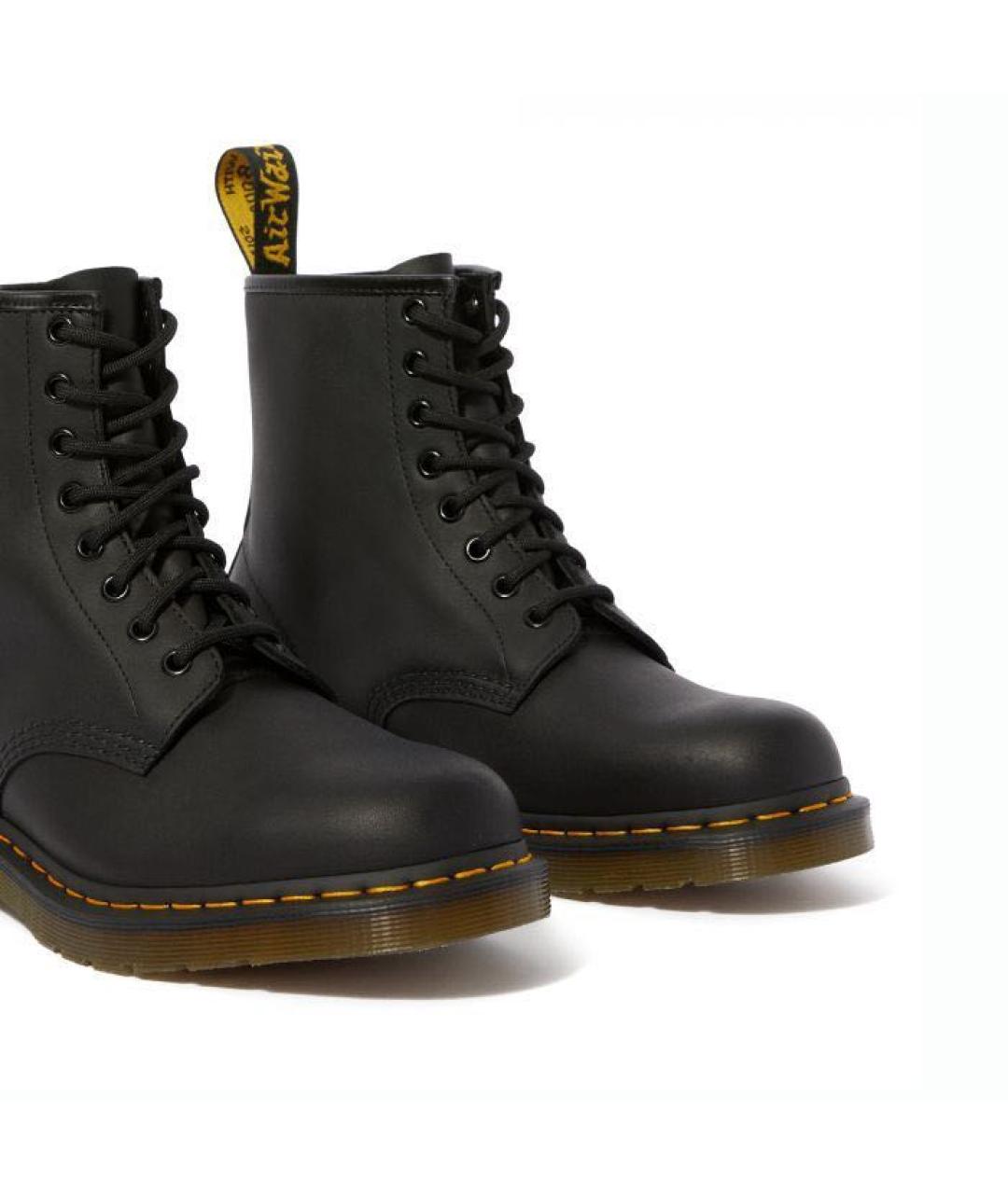 DR. MARTENS Черные кожаные высокие ботинки, фото 2
