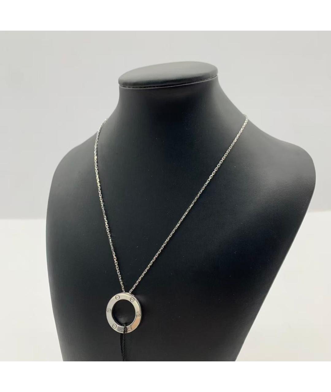 CARTIER Серебряное колье из белого золота, фото 3