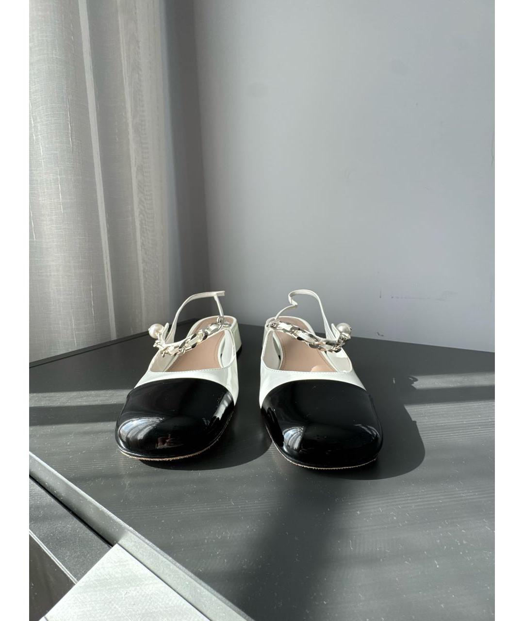 MIU MIU Белые туфли из лакированной кожи, фото 2