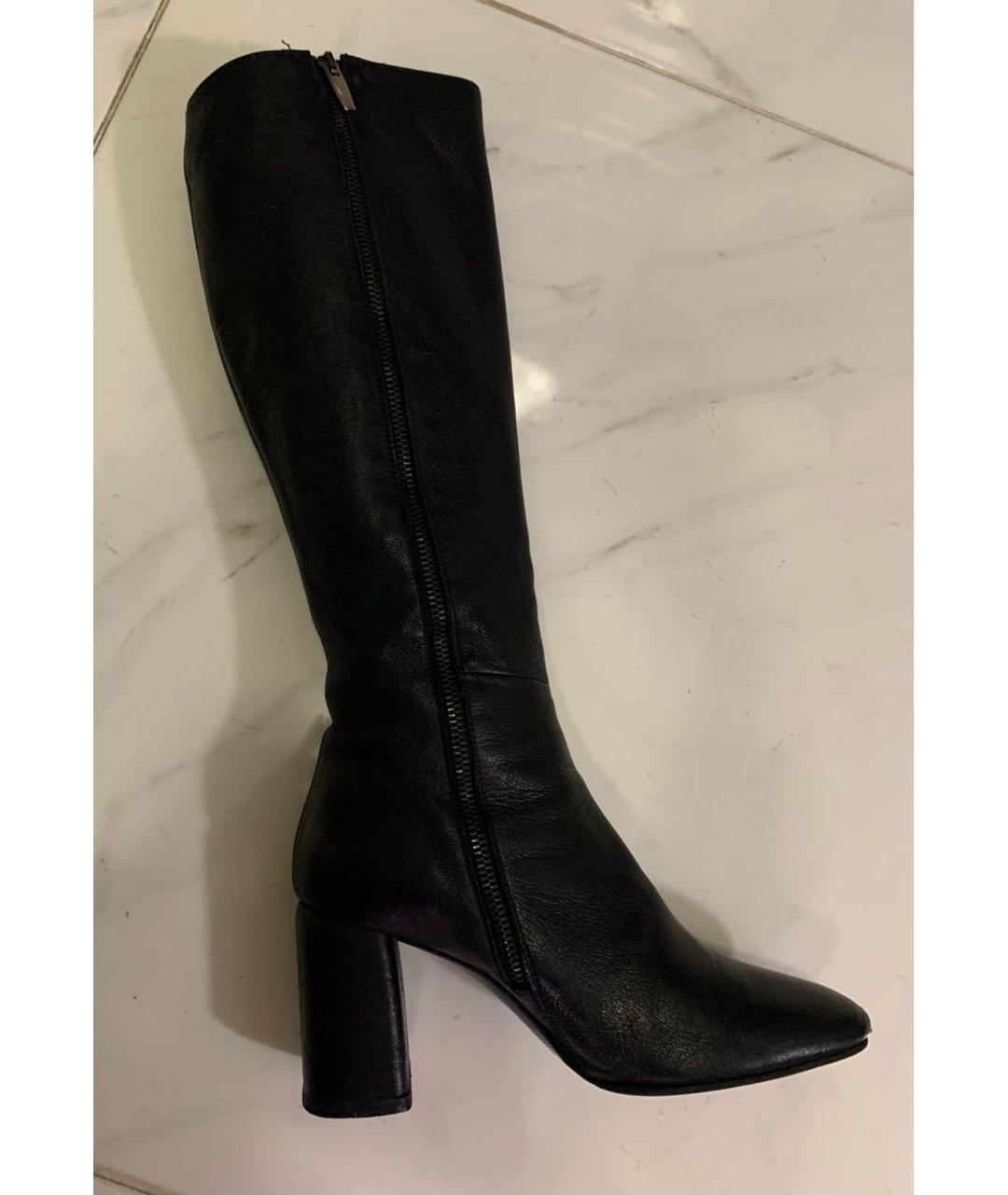 Principe di Bologna Черные кожаные сапоги, фото 2