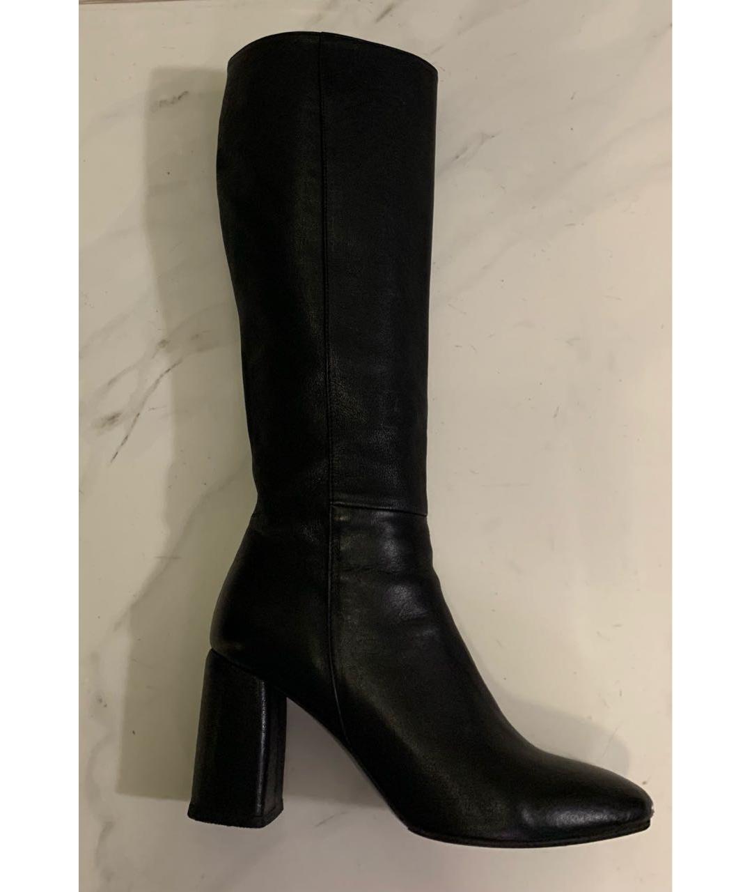 Principe di Bologna Черные кожаные сапоги, фото 6