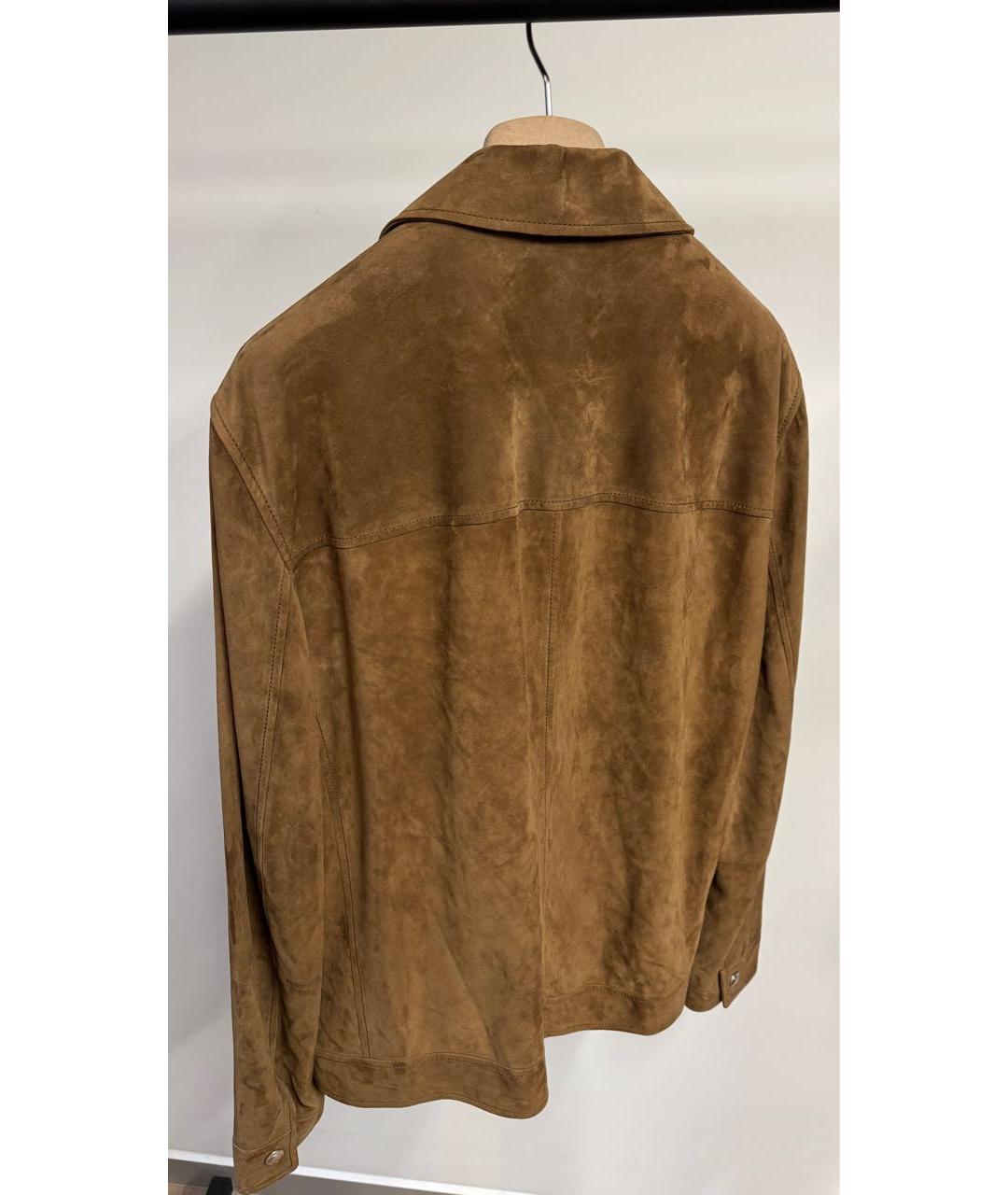 BRUNELLO CUCINELLI Горчичная замшевая куртка, фото 4