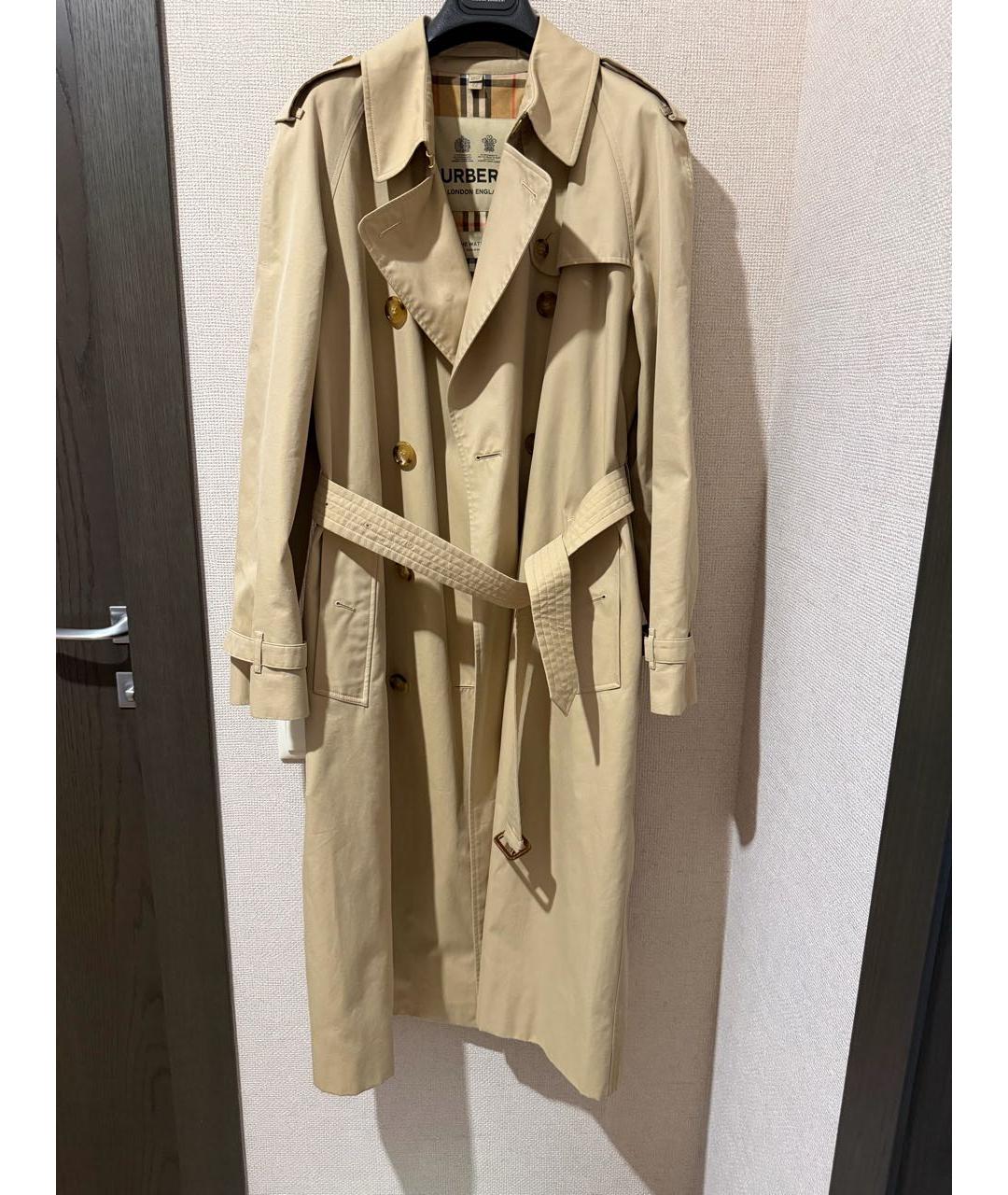 BURBERRY Бежевый хлопковый тренч/плащ, фото 6
