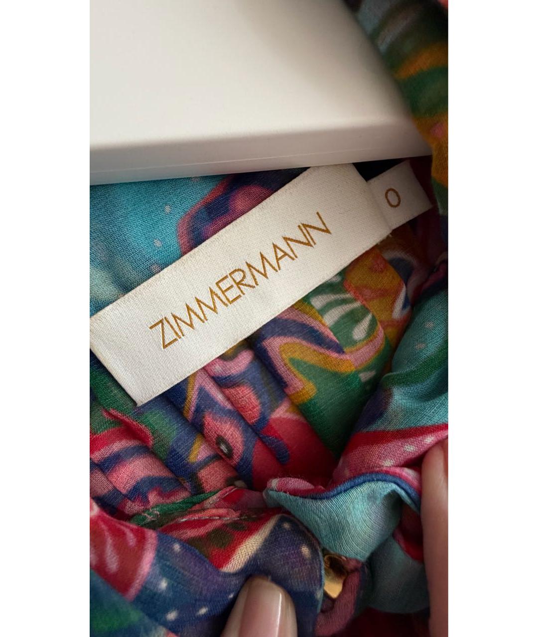 ZIMMERMANN Мульти шелковое повседневное платье, фото 4