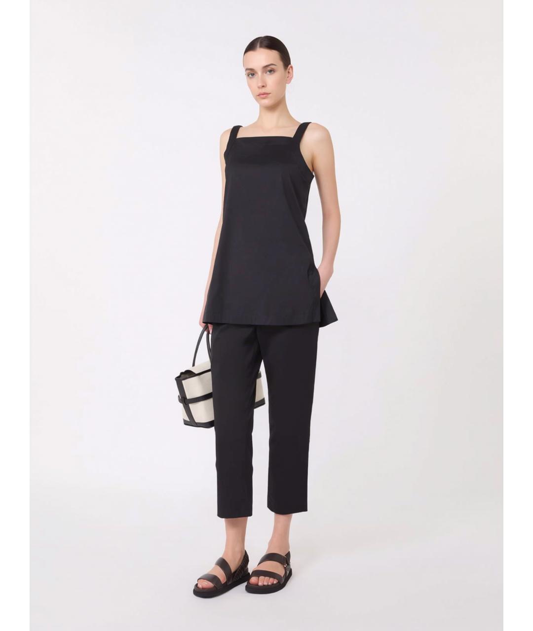 MAX MARA Черные хлопковые капри, фото 2
