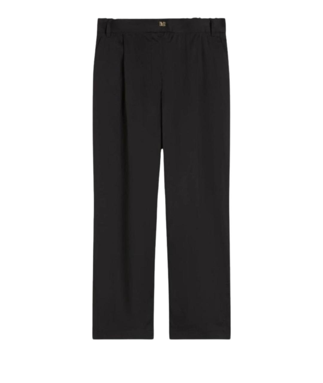 MAX MARA Черные хлопковые капри, фото 1