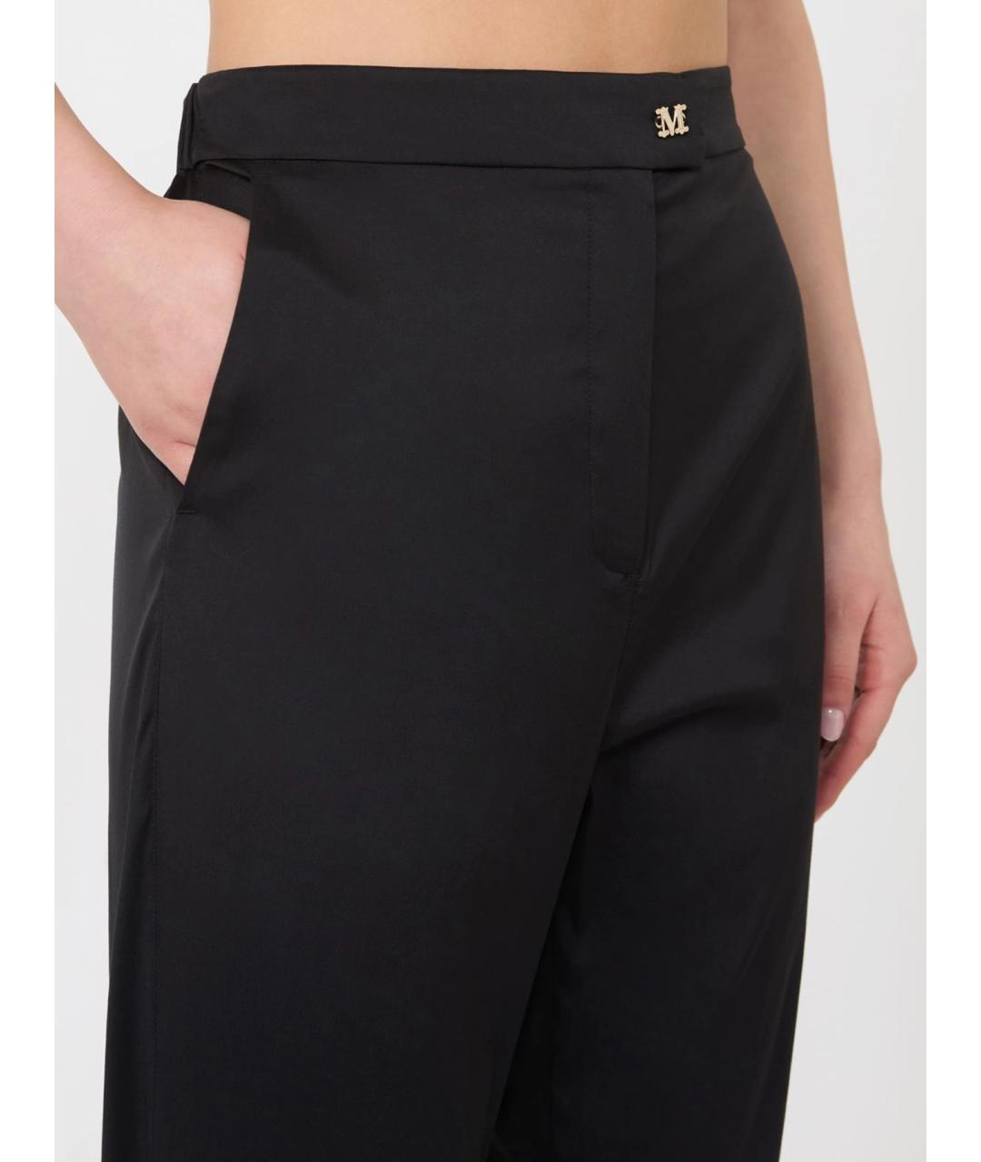 MAX MARA Черные хлопковые капри, фото 5