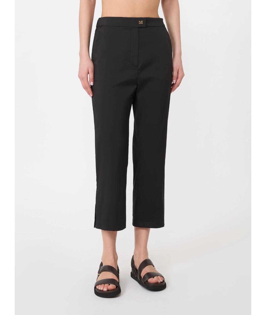 MAX MARA Черные хлопковые капри, фото 3