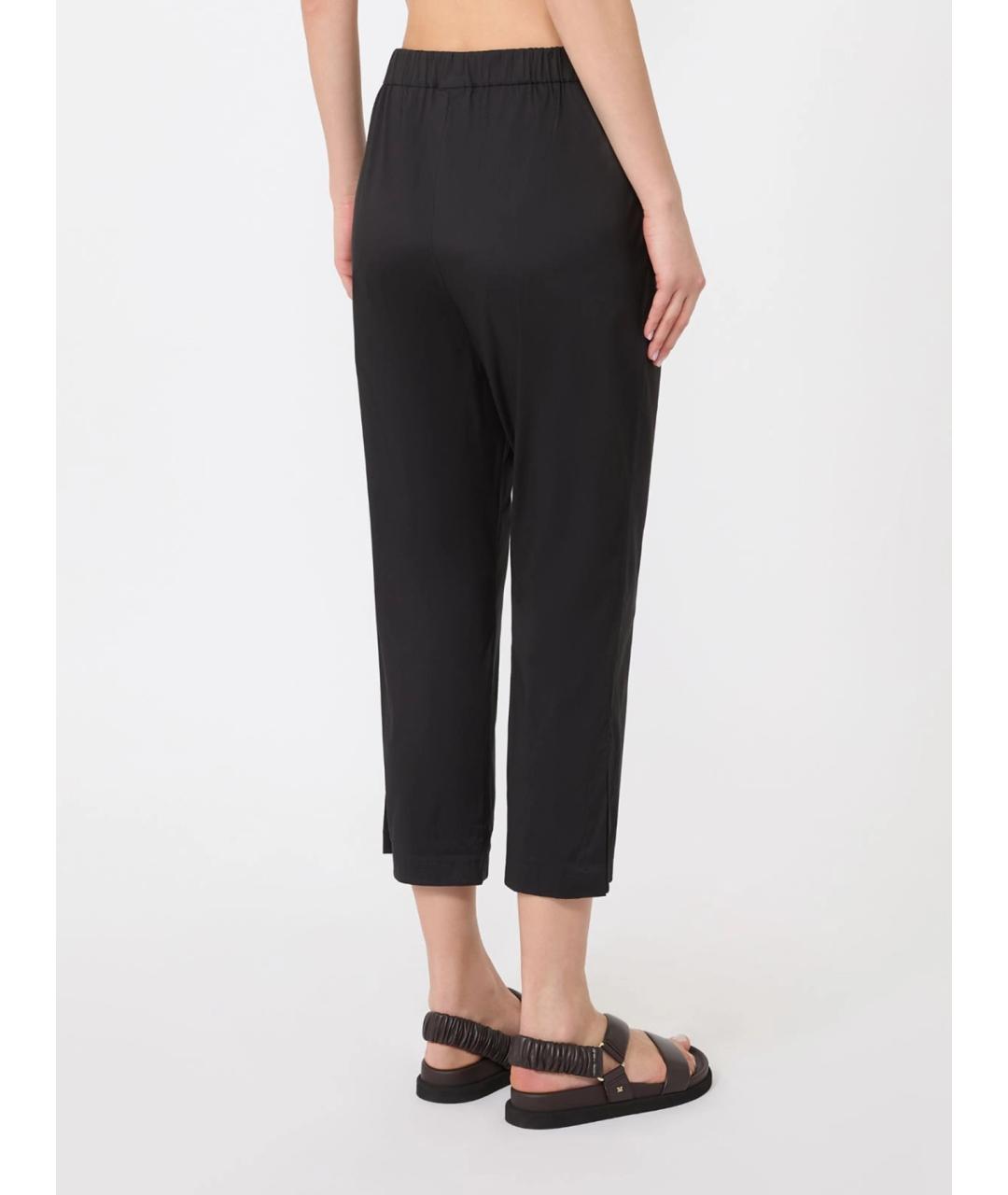 MAX MARA Черные хлопковые капри, фото 4