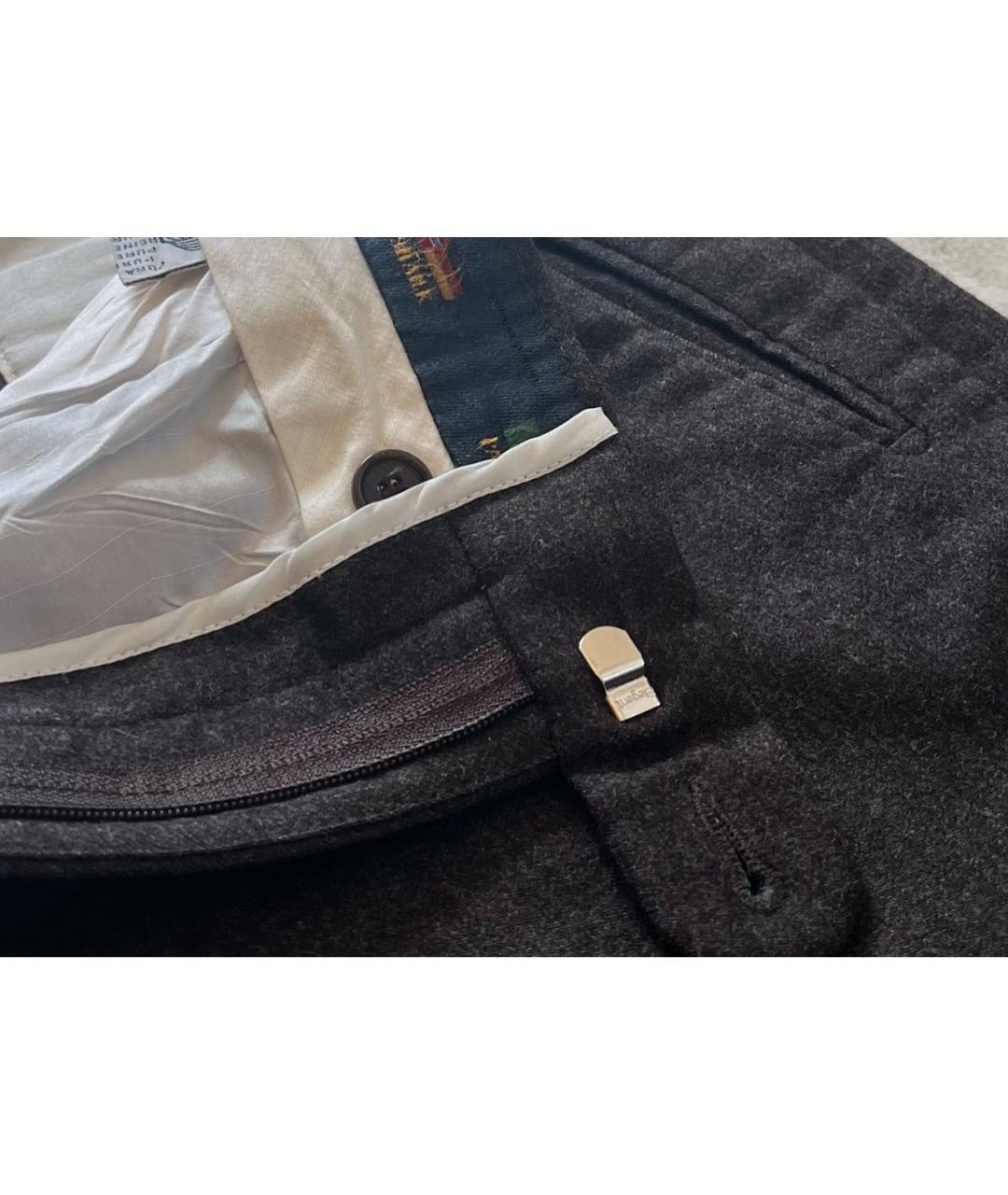 PAUL & SHARK Коричневые шерстяные повседневные брюки, фото 5