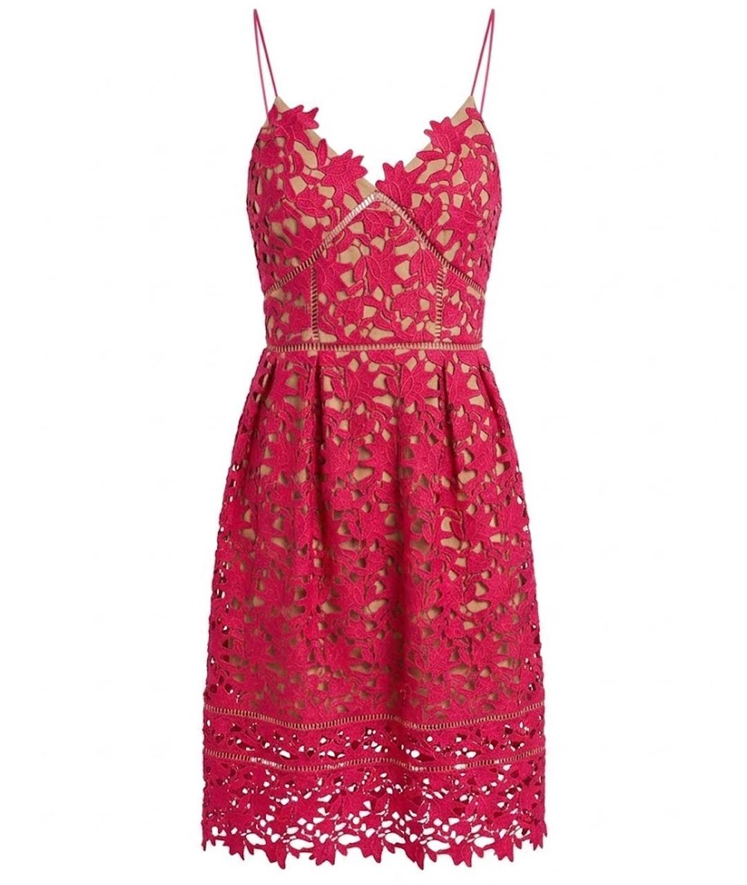 SELF-PORTRAIT Фуксия сарафан, фото 1