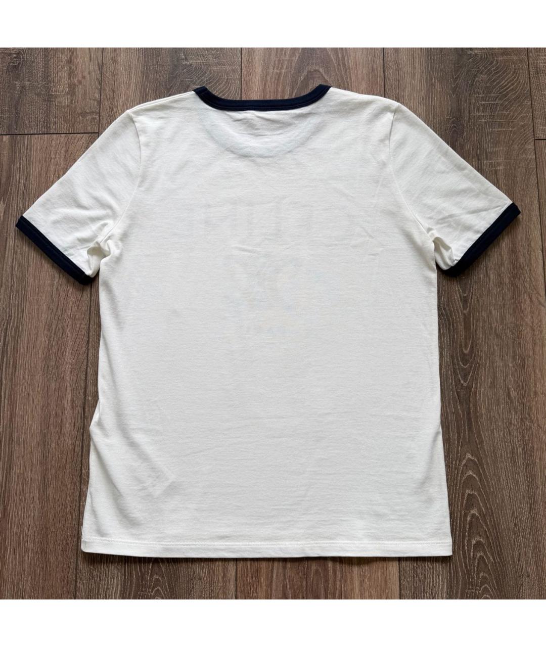 CELINE Белая хлопковая футболка, фото 3