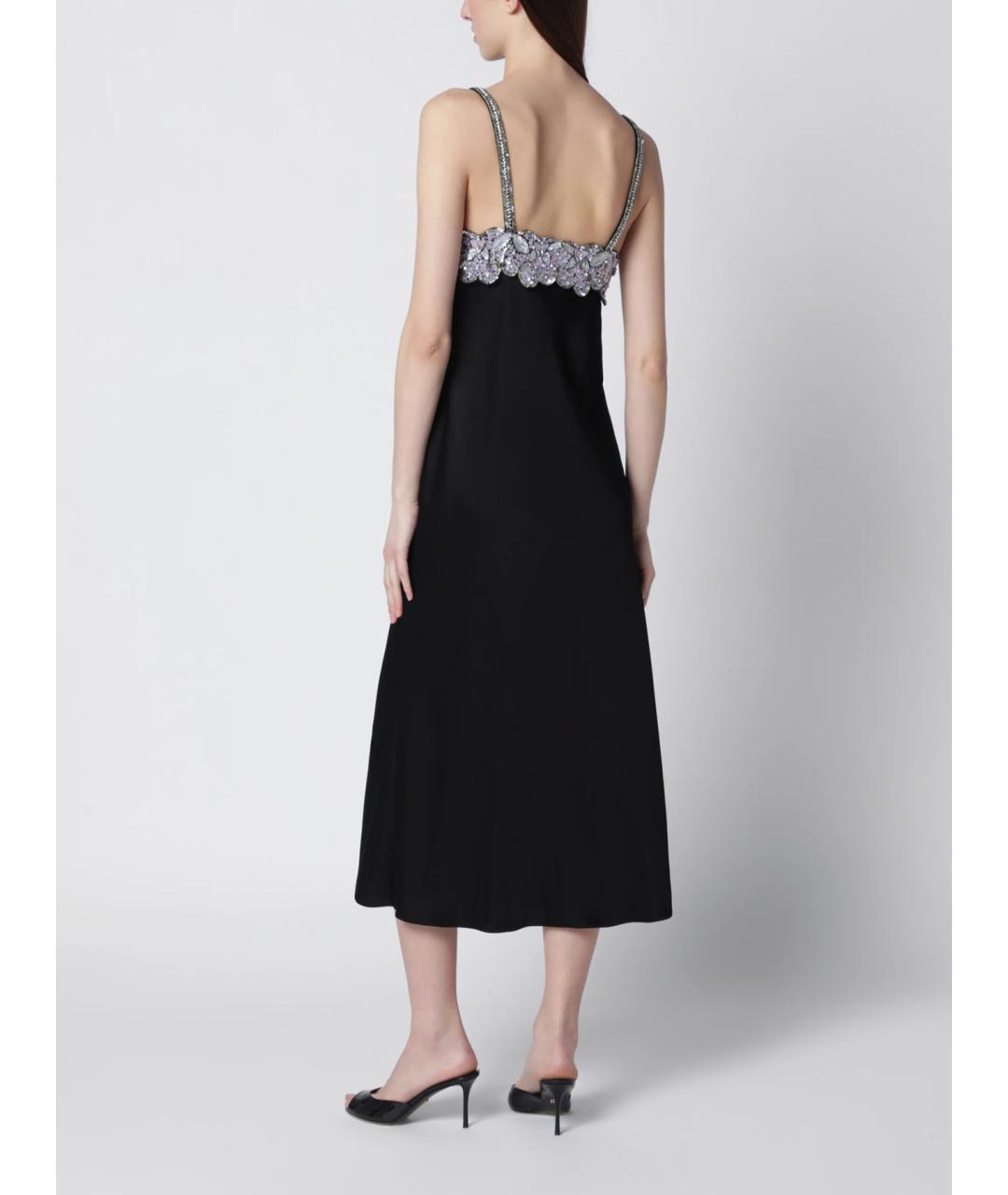 VALENTINO Черное вискозное коктейльное платье, фото 4