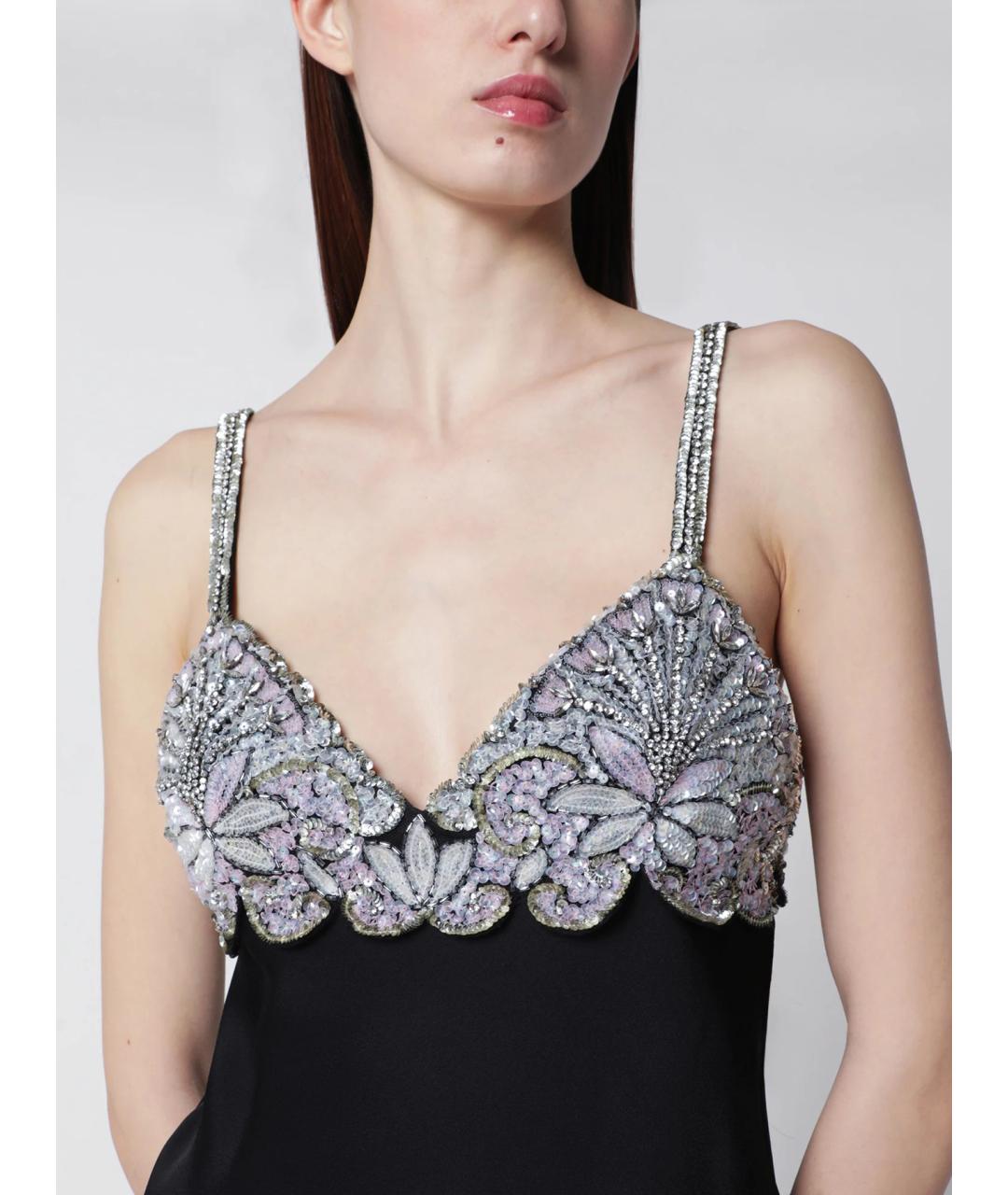 VALENTINO Черное вискозное коктейльное платье, фото 3