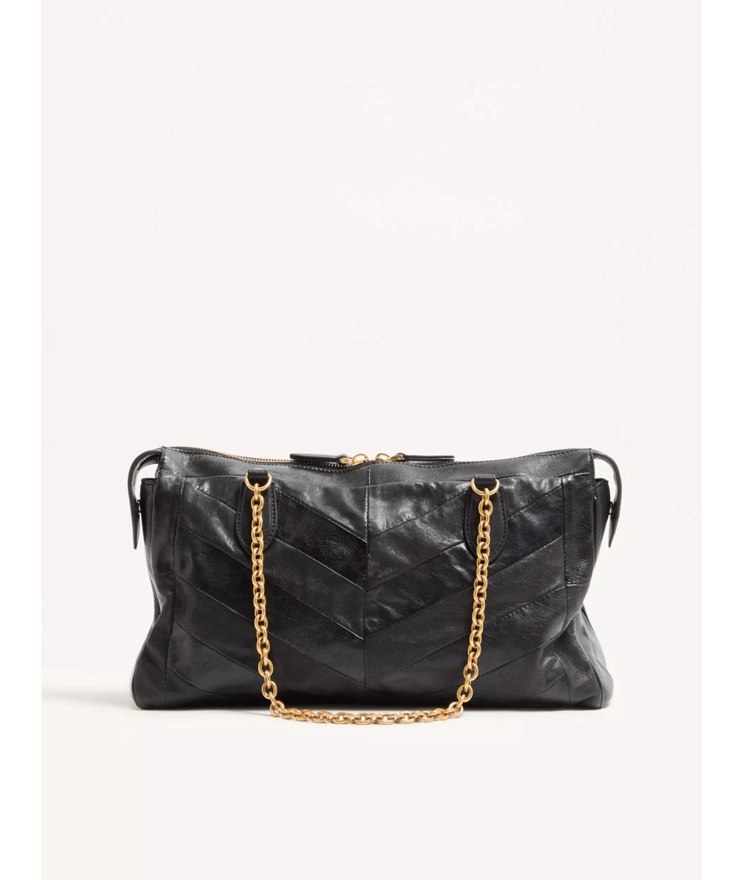 VALENTINO Черная кожаная сумка тоут, фото 4