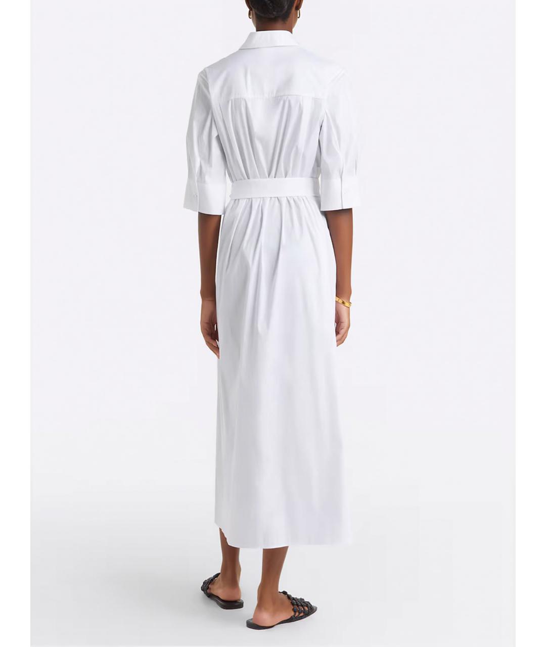 MAX MARA Белое хлопковое повседневное платье, фото 3