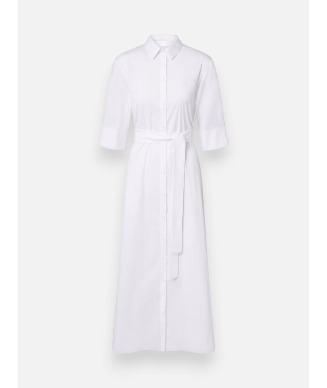 MAX MARA Белое хлопковое повседневное платье, фото 6