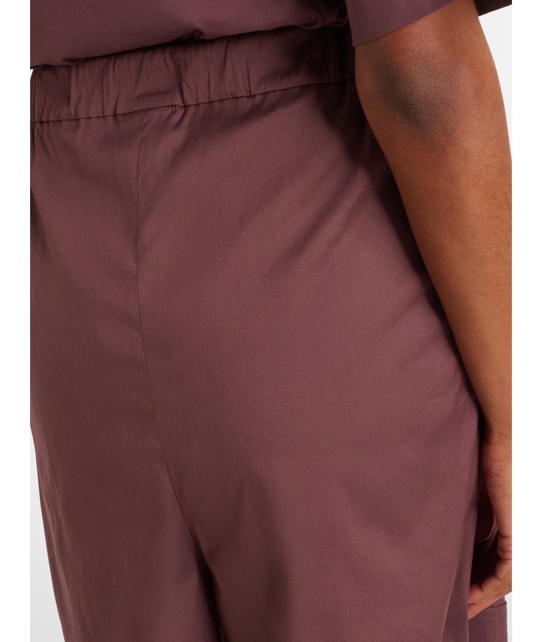 MAX MARA Бордовые хлопковые шорты, фото 2