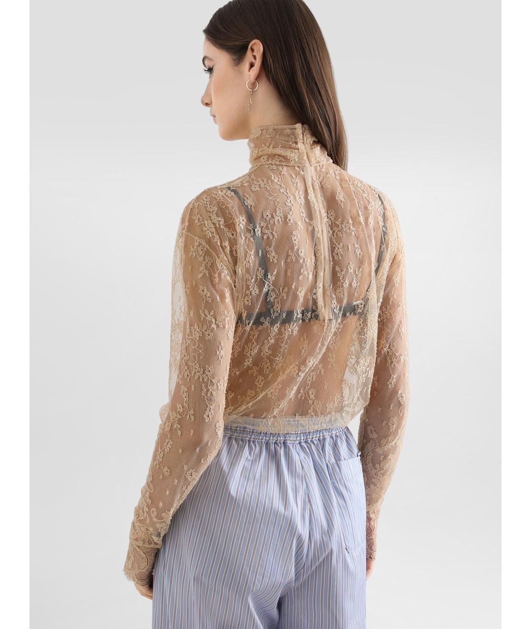 DOLCE&GABBANA Бежевая полиамидовая блузы, фото 4