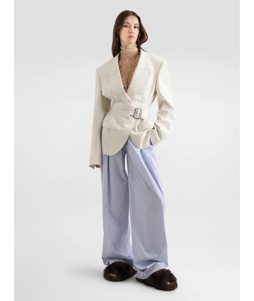 DOLCE&GABBANA Бежевая полиамидовая блузы, фото 2