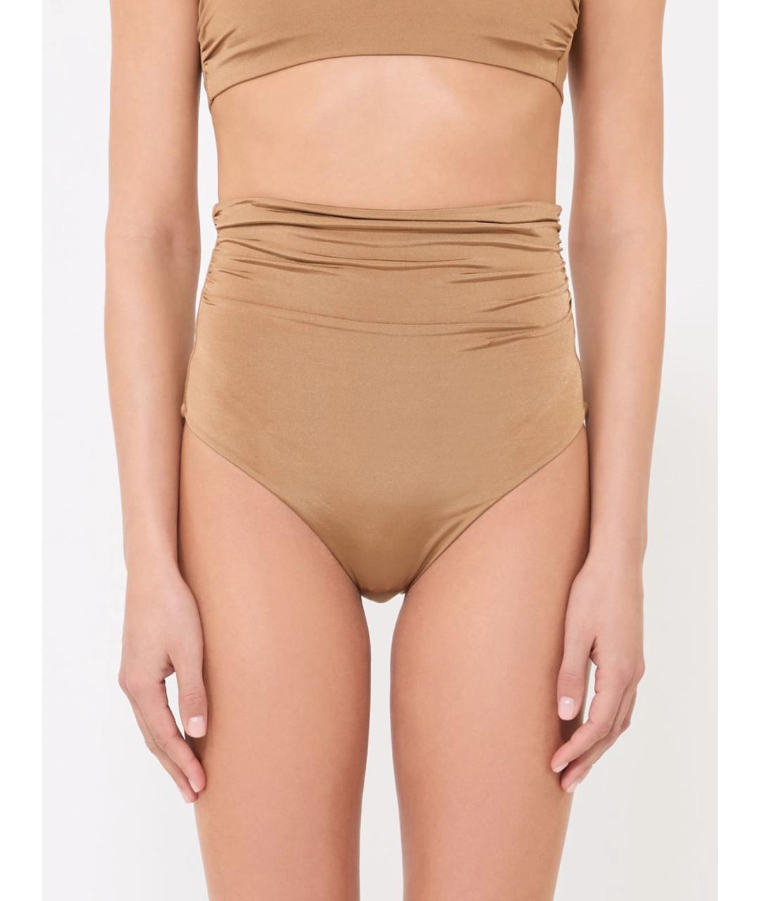 MAX MARA Бежевый полиамидовый купальник, фото 3