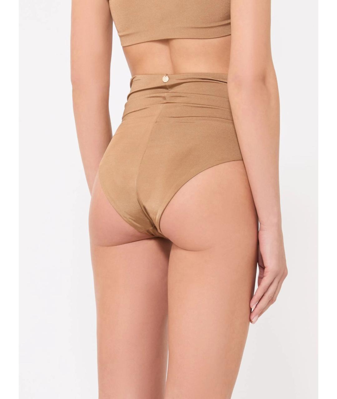 MAX MARA Бежевый полиамидовый купальник, фото 4