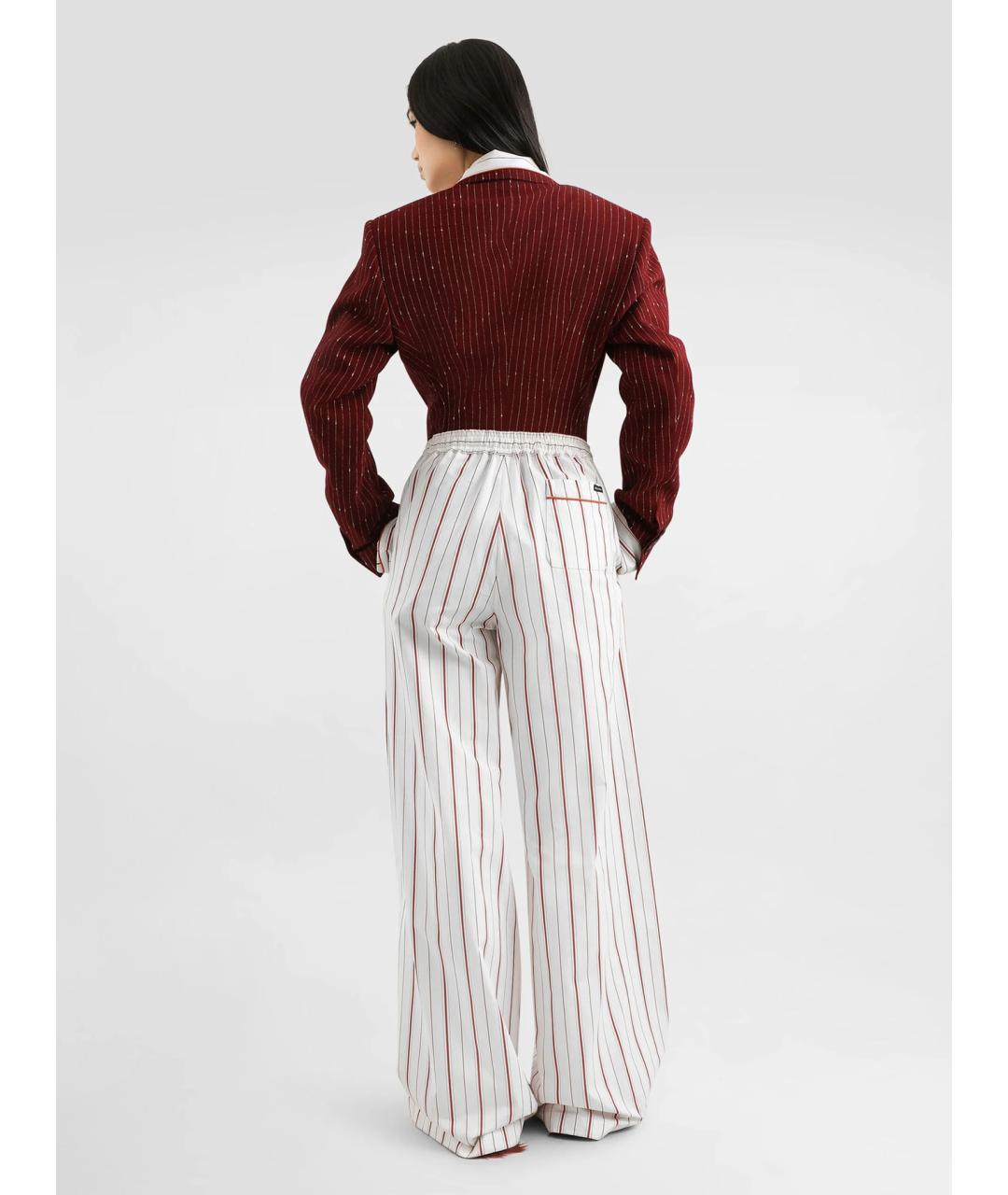 DOLCE&GABBANA Мульти хлопковые брюки широкие, фото 4