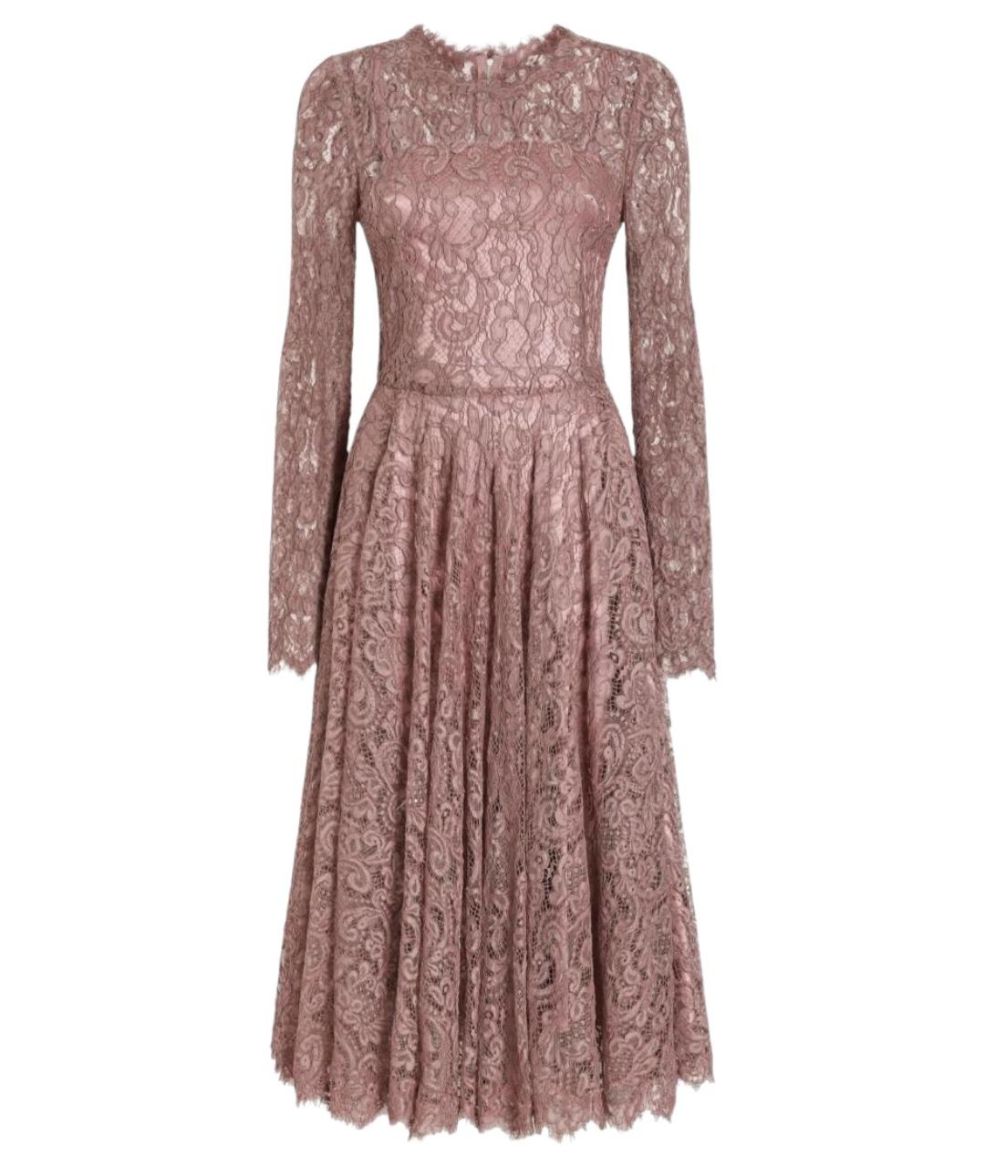 DOLCE&GABBANA Розовое хлопковое повседневное платье, фото 1