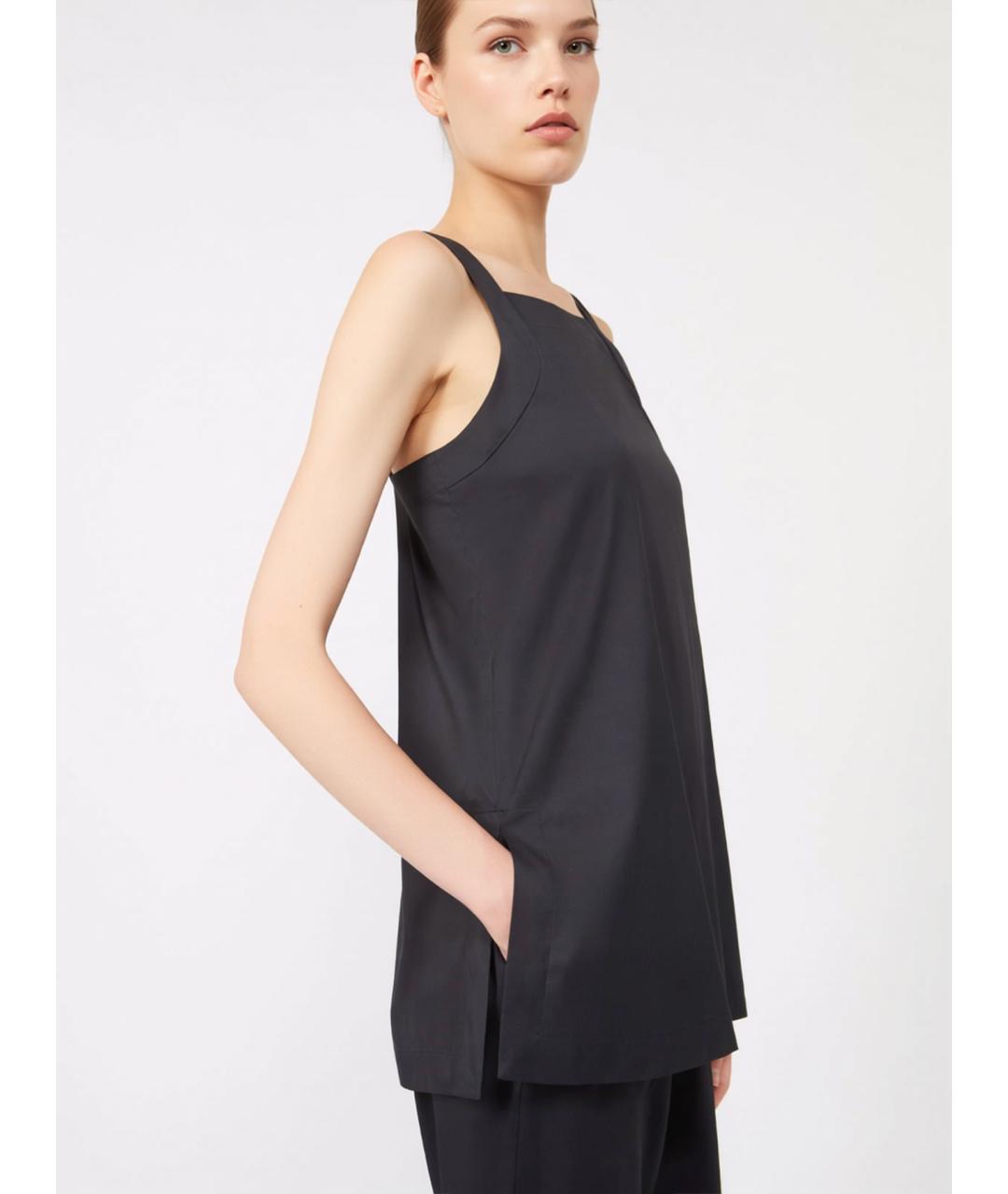 MAX MARA Черная хлопковая майка, фото 4