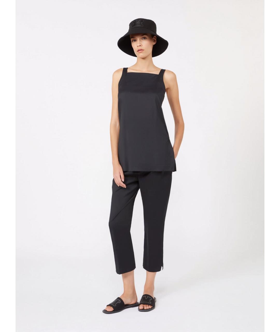 MAX MARA Черная хлопковая майка, фото 2