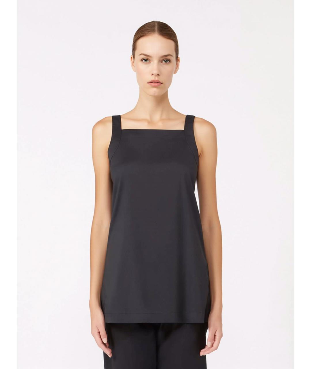 MAX MARA Черная хлопковая майка, фото 5