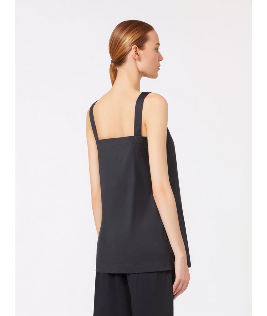 MAX MARA Черная хлопковая майка, фото 3