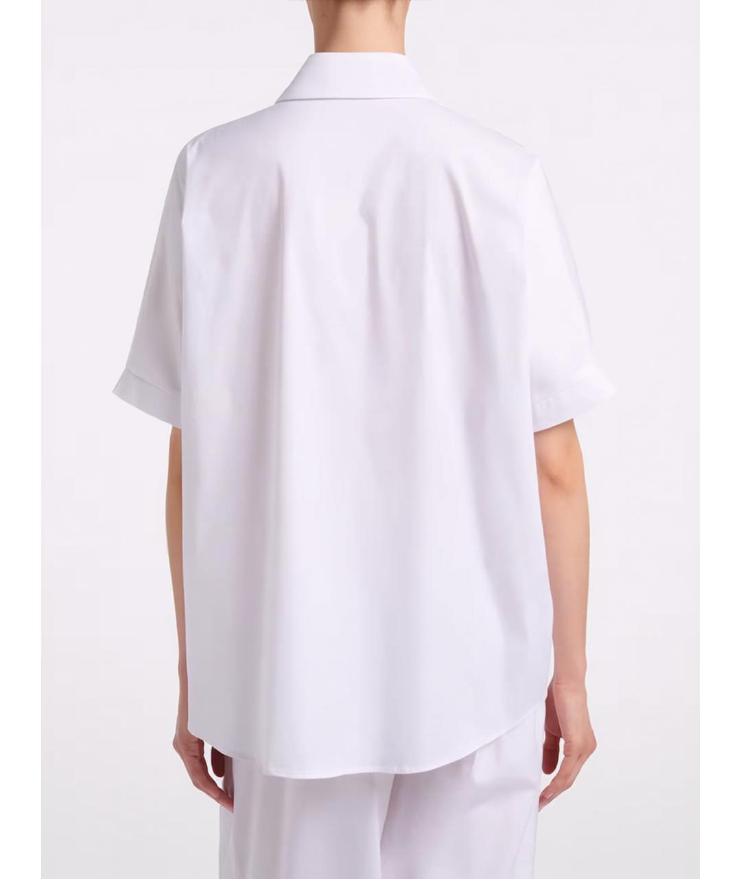 MAX MARA Белая хлопковая рубашка, фото 4