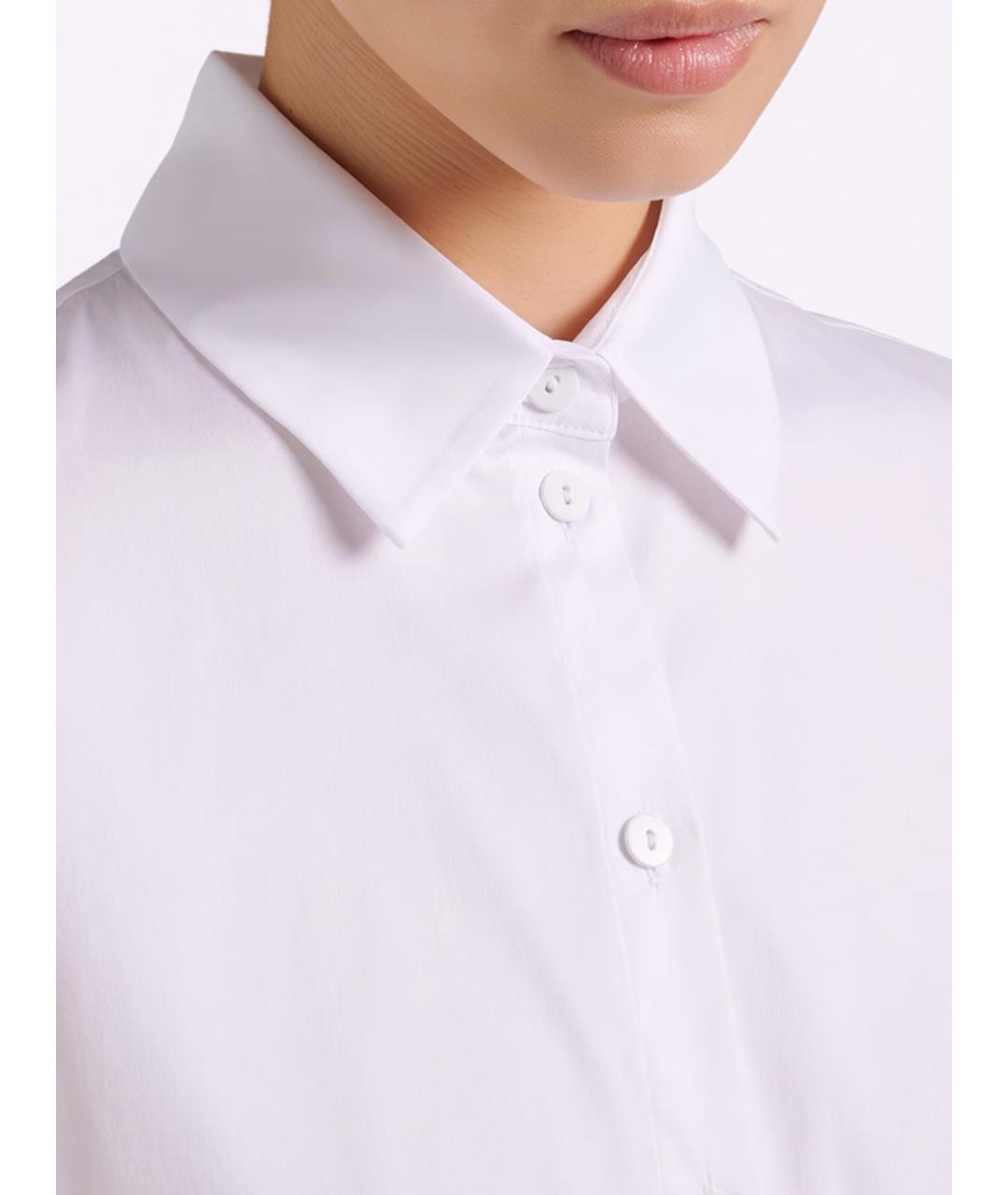 MAX MARA Белая хлопковая рубашка, фото 5
