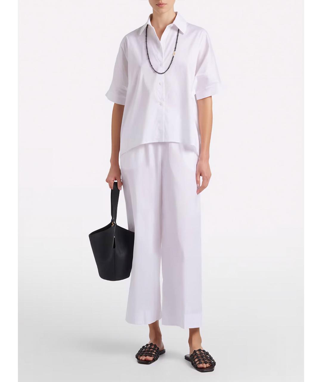 MAX MARA Белая хлопковая рубашка, фото 2