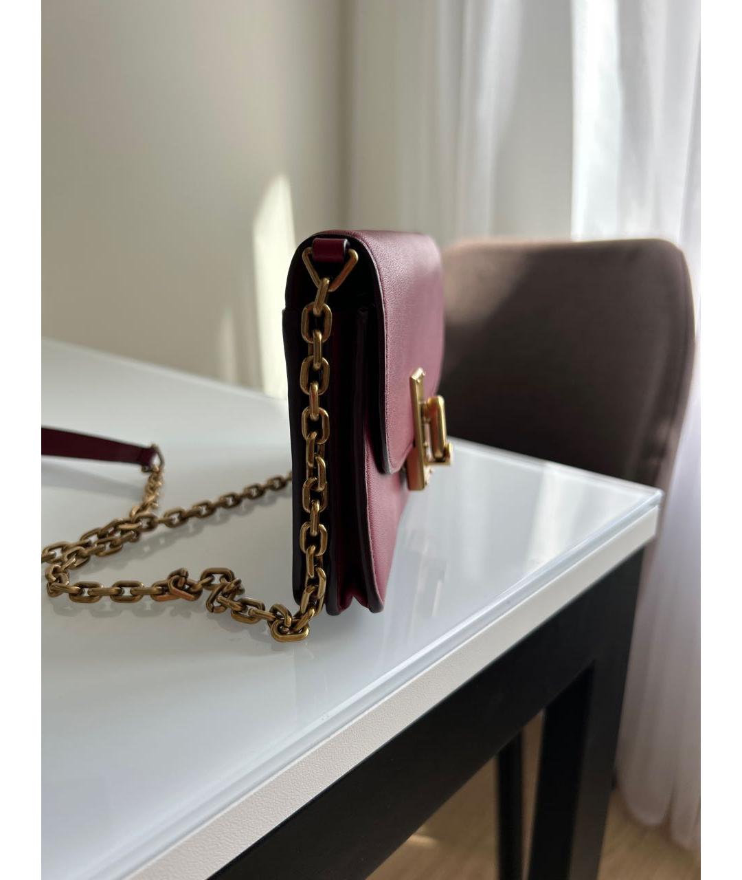 MARC JACOBS Бордовая кожаная сумка через плечо, фото 2