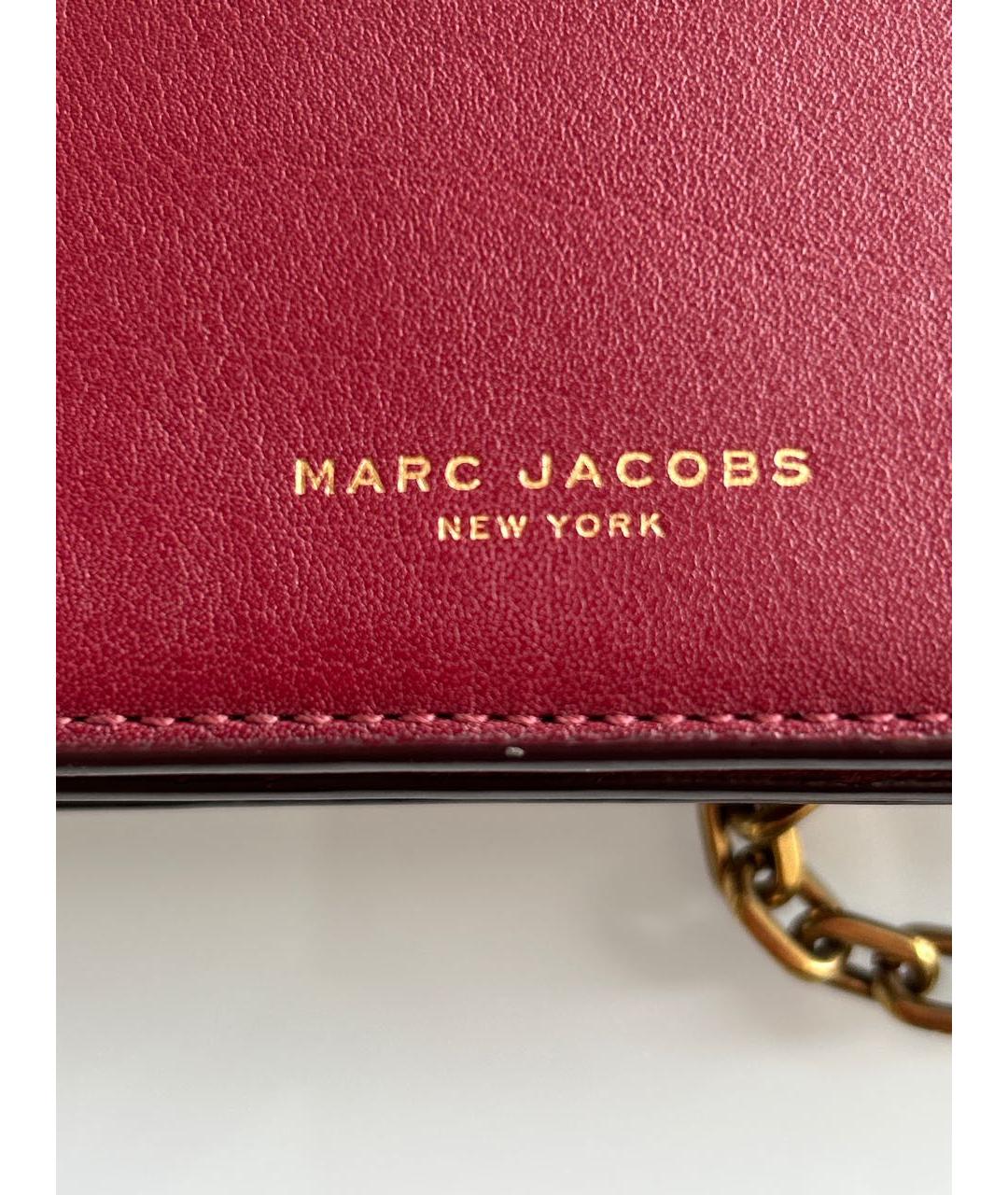 MARC JACOBS Бордовая кожаная сумка через плечо, фото 5