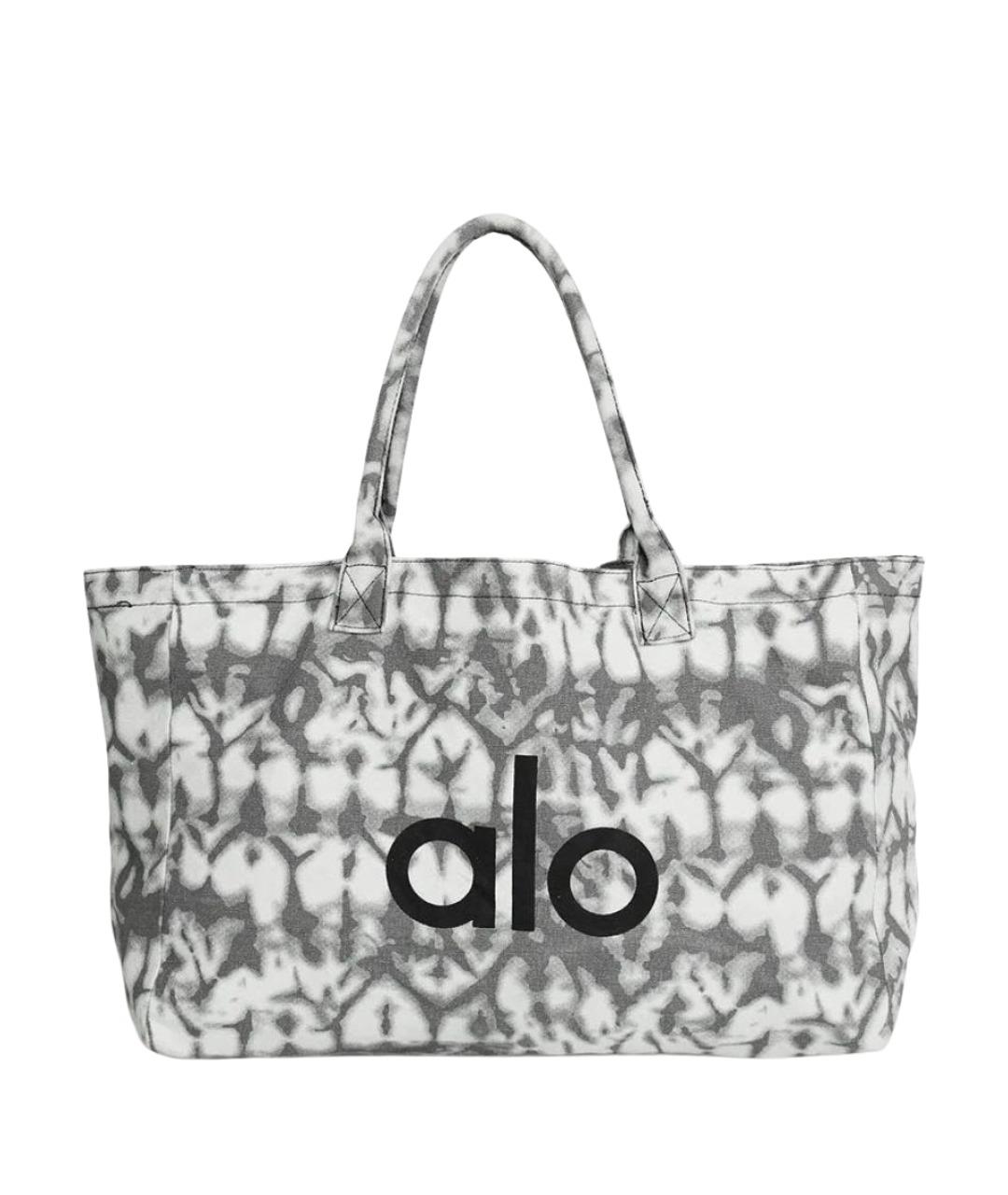 ALO YOGA Серая тканевая дорожная/спортивная сумка, фото 1