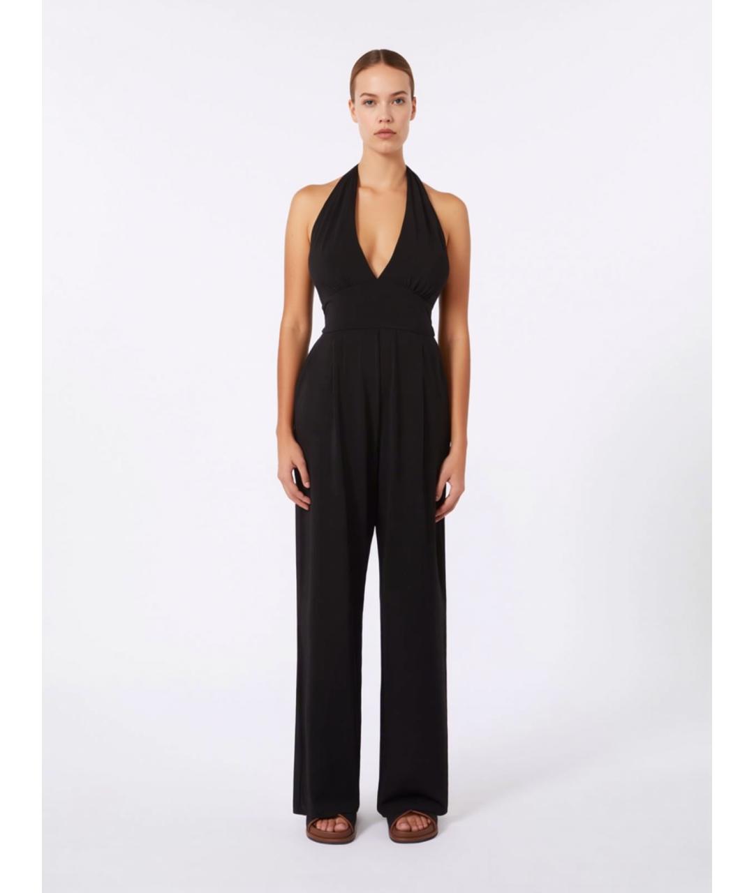 MAX MARA Черный вискозный комбинезон, фото 3