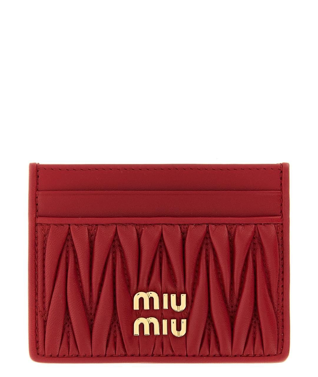 MIU MIU Красный кожаный кардхолдер, фото 1
