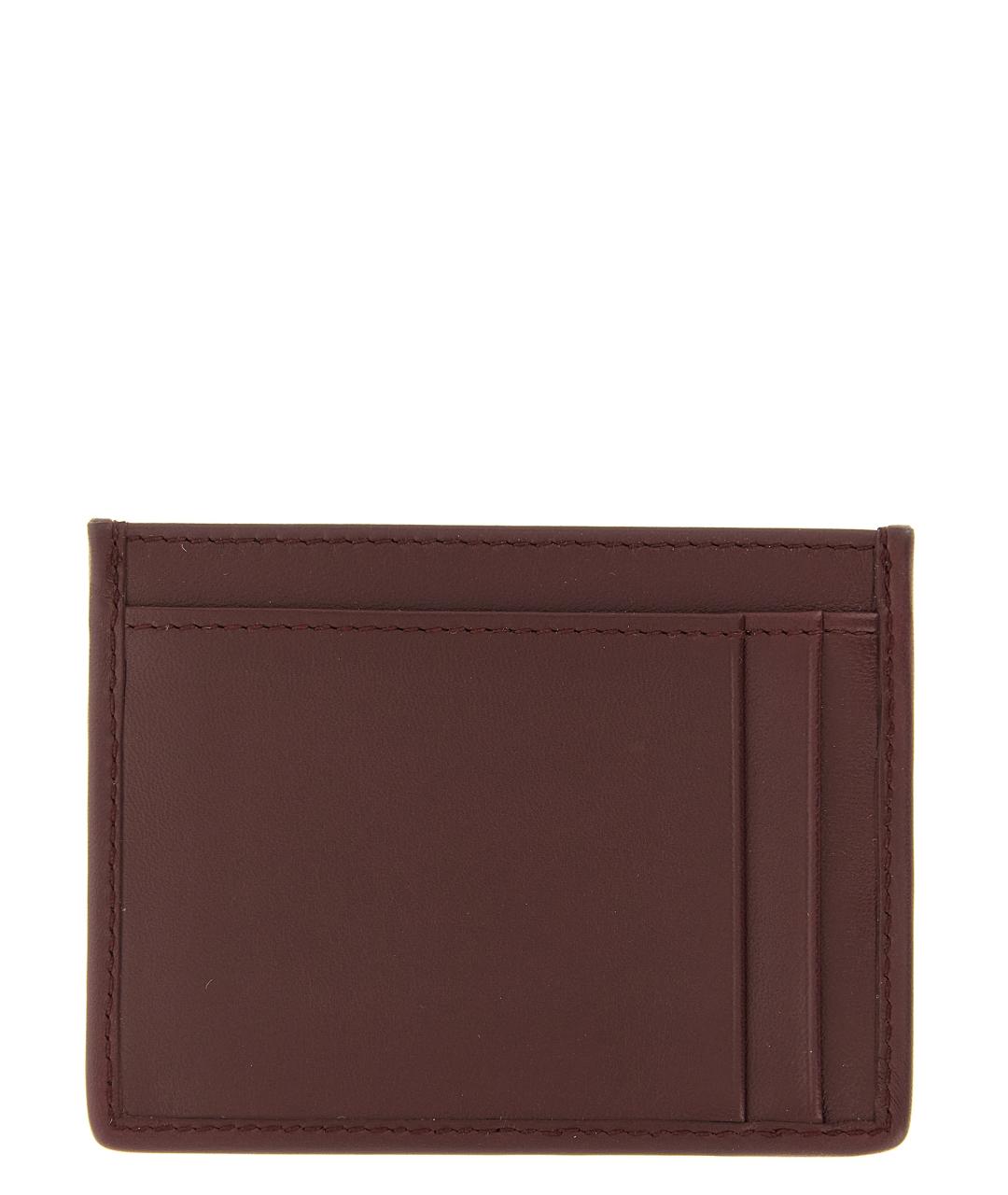 MIU MIU Бордовый кожаный кардхолдер, фото 2