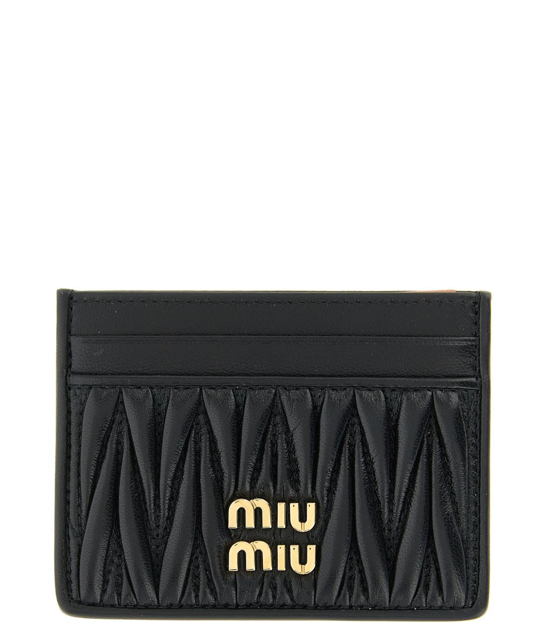 MIU MIU Черный кожаный кардхолдер, фото 1