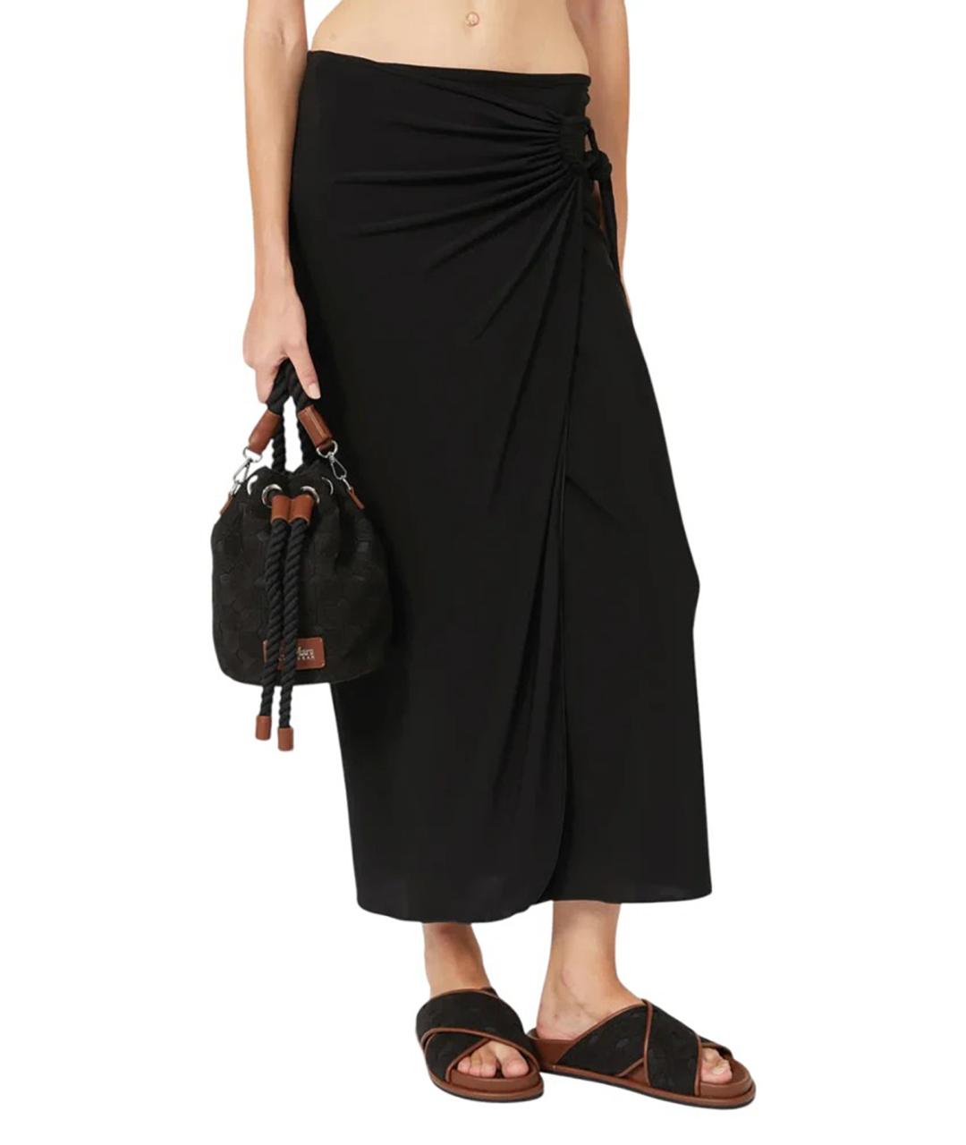 MAX MARA Черная тканевая сумка с короткими ручками, фото 2