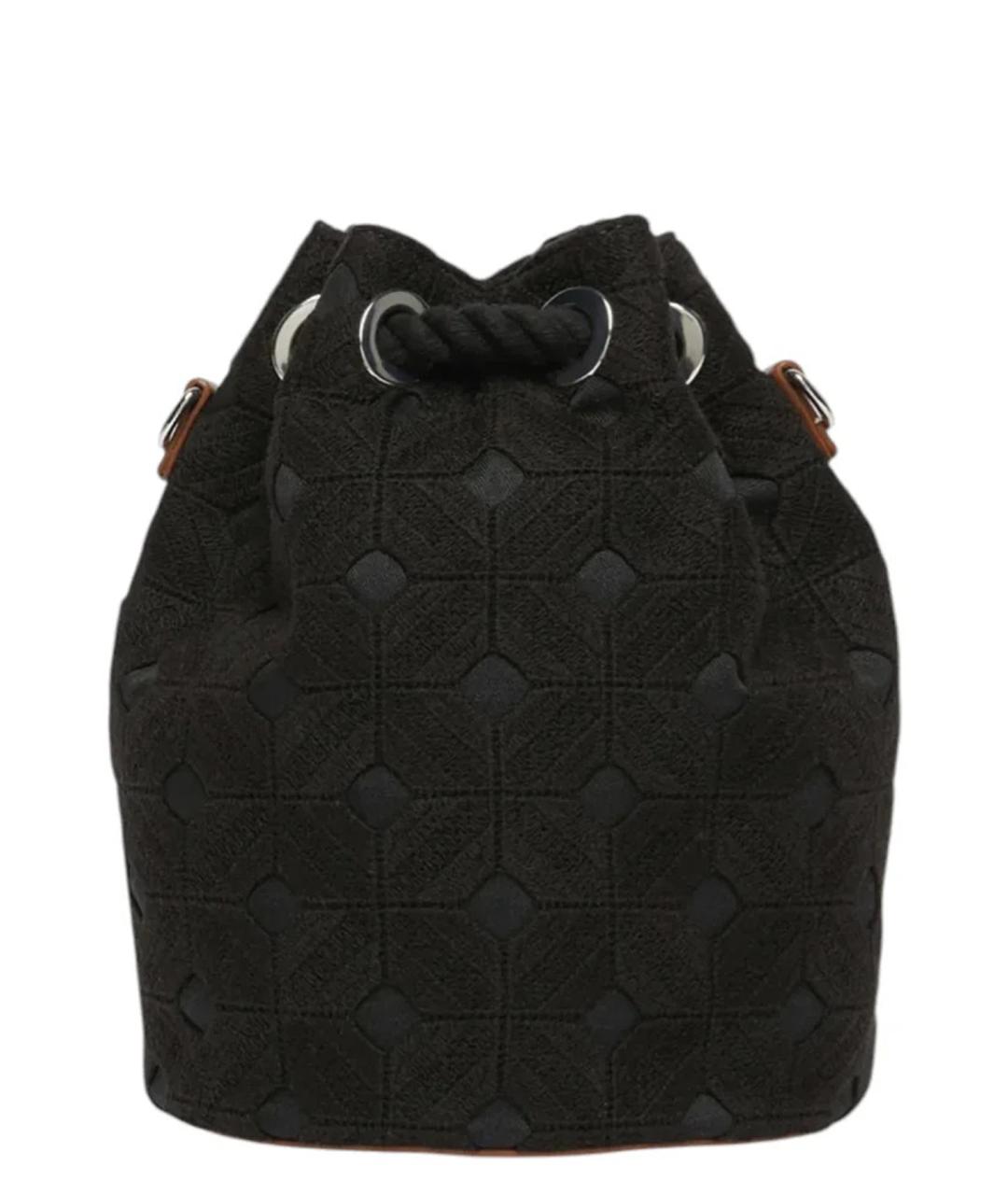 MAX MARA Черная тканевая сумка с короткими ручками, фото 3